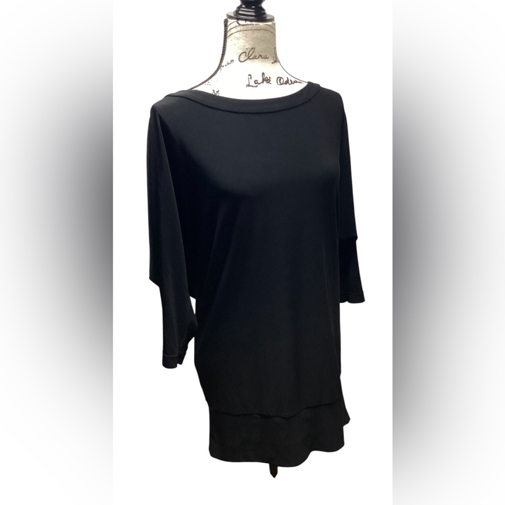 White House Black Market Boat Necl Blouse Dolman Sleeves Black Size Small - Picture 8 of 9